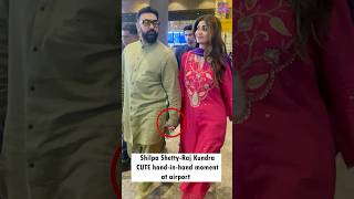 Raj Kundra Holds Wife Shilpa Shetty Hand Tightly At Mumbai Airport