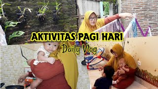 AKTIVITAS IBU RUMAH TANGGA DI PAGI HARI || Mencuci Baju || Beresin Rumah || #dailyvlog