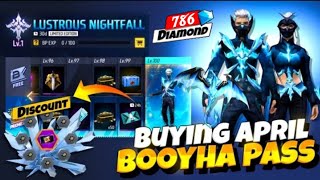 Buying Lustrous Nightfall Booyah Pass | April Booyah Pass | Ff New Event Today | Free Fire New Event