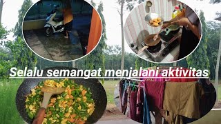 Rutinitas IRT dari Subuh || mulai dari cuci motor sampai jemur baju #dailyvlog #cooking