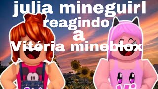 (julia mineguirl reagindo a vitória mineblox)