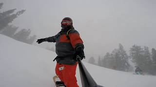 Last run of the day at Lee Canyon - A bit of weather!