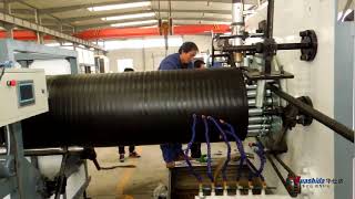 Sewer pipe PE structured wall spiral pipe production line