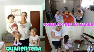 ROTINA DA MANHÃ COM DUAS FILHAS