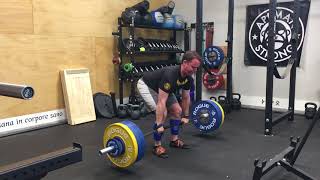 1/15/18 Deadlift 2ct Pause 315x4 @9.5 ws 5/6