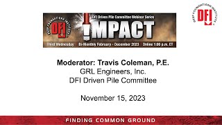 November 15, 2023 !mpact Webinar: Richard A. Coffman, Ph.D., P.e., P.L.S