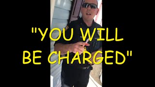 INTIMIDATION: COP COMES TO SEND A CLEAR MESSAGE.