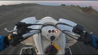 Flying Through The Dunes At Mosses Lake On My LTZ 400.