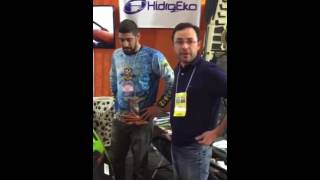 Review novo Caiman com pedal super lançamento pesca trade show 2016 hidro2 com Bucaneiropesca