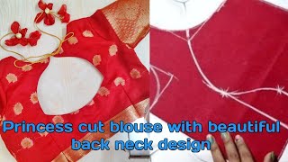 Princess cut blouse cutting and stitching step by step |  Princess blouse making | Bouse back design