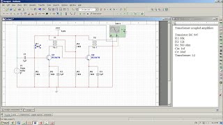 Transformer coupled amplifier practical simulation on multisim