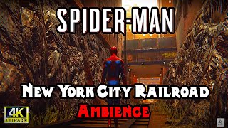 🚊"Spider-Man Walking the New York Railroad | Relaxing City Ambience Sounds"🕸️