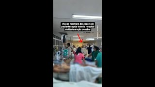 Vídeos mostram desespero de pacientes após teto do Hospital da Restauração desabar