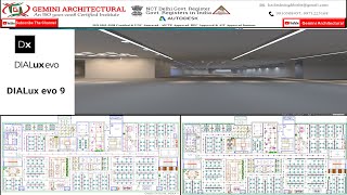 Import Two AutoCad file in Dialux Evo 9 & modified Lighting Arrangement.(Gemini Architectural)