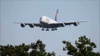 Lufthansa Airbus A380 Final Approach @Frankfurt Airport