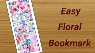 How to make easy floral bookmark | Floral water color bookmark | Floral bookmark making at home |