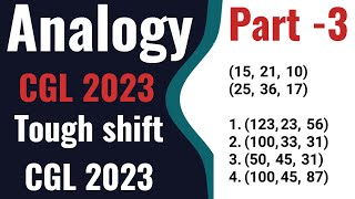 Analogy Tough Question asked in SSC CGL 2023 | Part-3| Reasoning Set Analogy | Similar Set Analogy |