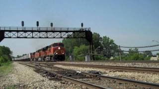 BNSF 7594 Throttles up a Z-Train Through Joliet With Some Manly Power