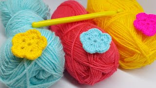 INCREDİBLE| How to Flower Motif| very useful crochet motif| Super Easy Crochet Knitting Motif Making