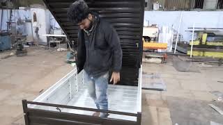 Hydraulic folding metal bed with storage #metalbed #metalbedframe #storagebed #hydulic bed