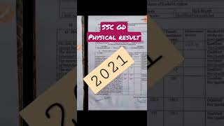 ssc gd physical result 2021// Saroj Solanki//