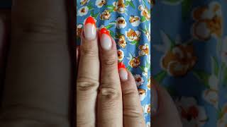 ongles gel orange piercing "Martine'S ongles Colmar"