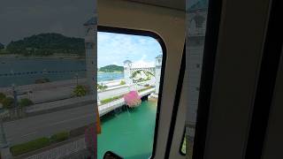 Arrive #Sentosa island using  monorail with a beautiful view of the sea. an unforgettable experience