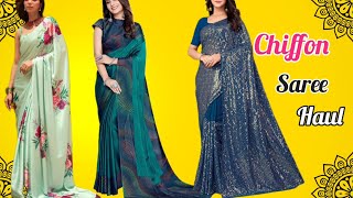 शिफॉन साड़ी कलेक्शन 💕Chiffon saree haul 💕Chiffon saree meesho haul 💕Chiffon saree collection 💕