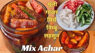 अगर इस तरीके से बनाएंगे तो आपका भी अचार कभी ख़राब नहीं होगा | Mix Achar Recipe | Mix Pickle |