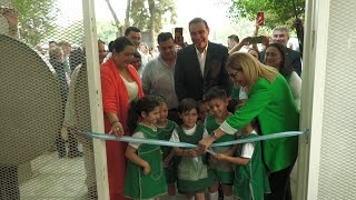 VALDÉS INAUGURÓ JARDÍN, SUCURSAL BANCO, ENTREGÓ NOTEBOOKS  A COLEGIOS RURALES DE SAN COSME