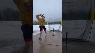 16 year old hits 94 MPH exit velo in the snow