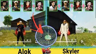 ALOK VS SKYLER | SERIOUS BOSS | DJ ALOK VS SKYLER ME SE KON JEETEGA | #freefire #test #experiment