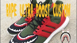 HOW TO: BAPE SHARK TEETH | ULTRA BOOST CUSTOM