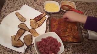 كراتان بالبادنجال و اللحم المفروم شهي مع عصير اقتصاديRECETTE GRATIN