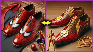 Superheroes as Formal Shoes 👞💥 Avengers vs DC - All Marvel Characters #avengers @worldsofwonder00