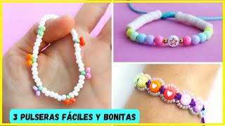 🌟💕 3 Ideas de Pulseras de Moda con Hilo, nylon, mostacillas fáciles y bonitas #pulserasdemoda