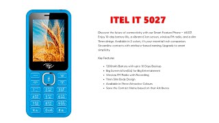 ITEL IT 5027 | Доступен в 3 цветах и станет вашим незаменимым  помощником