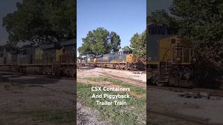 CSX in Athens with 3114, 5313, 5418 - Containers & Piggyback Trailers #csx #athensalabama #trains