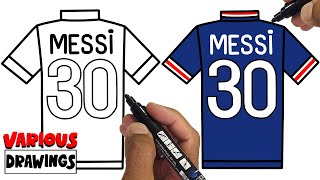 Как рисовать MESSI 30 PSG | Лига чемпионов | Футболка УЕФА #messi #lionelmessi #psg