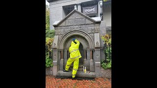 How we replace broken stone; Restoration of the  Providence Athenaeum Granite Fountain; Experiments