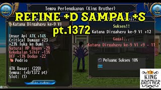 Tes Live Refine +D sampai +S Toram Online