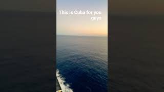 The land in the back is Cuba! #cuba#ocean#beautiful#scenery#cruise#sunsetview