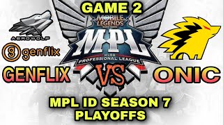 Genflix Aerowolf vs ONIC Esports ( GAME 2 ) -  MPL-ID Season 7 Playoffs Day 2 - MLBB