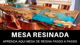 COMO FAZER UMA MESA DE MADEIRA COM RESINA EPÓXI - TAMPO DE MESA COM RESINA EPÓXI - Aluno Wanderlei