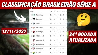 CLASSIFICAÇÃO DO BRASILEIRÃO | TABELA DO BRASILEIRÃO 2023 | 34ª RODADA DA SÉRIE A