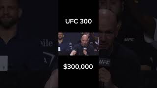 Dana White makes the bonuses for #UFC300 $300K