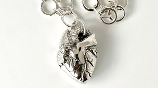 Bottlebee: Making Aquila's Heart - An Anatomical Silver Heart Necklace With Handmade Chain Links