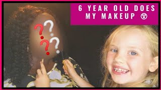 6 YEAR OLD DOES MY MAKEUP || HOW DID SHE DO?! || *HILARIOUS* || Coco Pebz