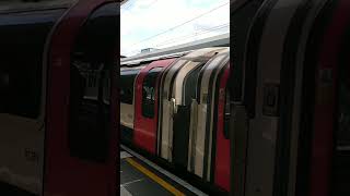 Central Line train leaving Stratford