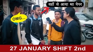 jee main 2024 27 january shift 2 student reaction | 27 January 2nd Shift Student Review #jeemain2024